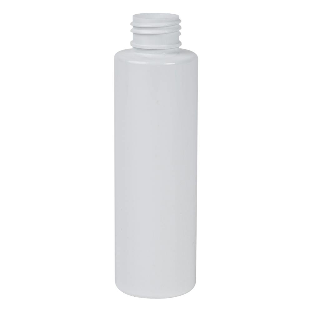 4 oz. White Slim PET Cylindrical Bottle with 24/410 Neck (Cap Sold Separately)