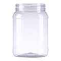 60 oz. Clear PET Round Jar with Label Panel & 110/400 Neck (Cap Sold Separately)