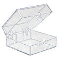 Clear Polystyrene Hinged Box - 1-1/4" L x 1-1/4" W x 3/4" Hgt. (Case of 720)