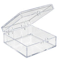 Clear Polystyrene Hinged Box - 2" L x 2" W x 3/4" Hgt. (Case of 1000)