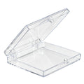 Clear Polystyrene Hinged Box - 2-1/8" L x 1-5/8" W x 1/2" Hgt. (Case of 1000)