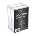 BCW® Clear Polystyrene Trading Card Slider Box - 3-13/16" L x 2-13/16" W x 7/8" Hgt. - Holds 35 Cards (Case of 100)