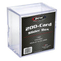 BCW® Clear Polystyrene Trading Card Slider Box - 4-1/8" L x 3-7/8" W x 2-5/8" Hgt. - Holds 200 Cards (Case of 100)