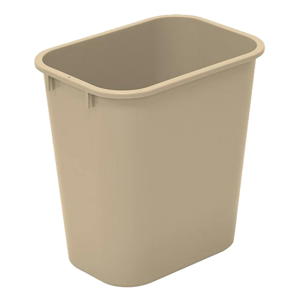 3 Gallon Beige Deskside Waste Basket