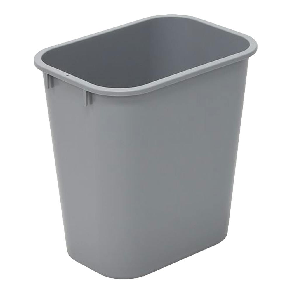 3 Gallon Gray Deskside Waste Basket