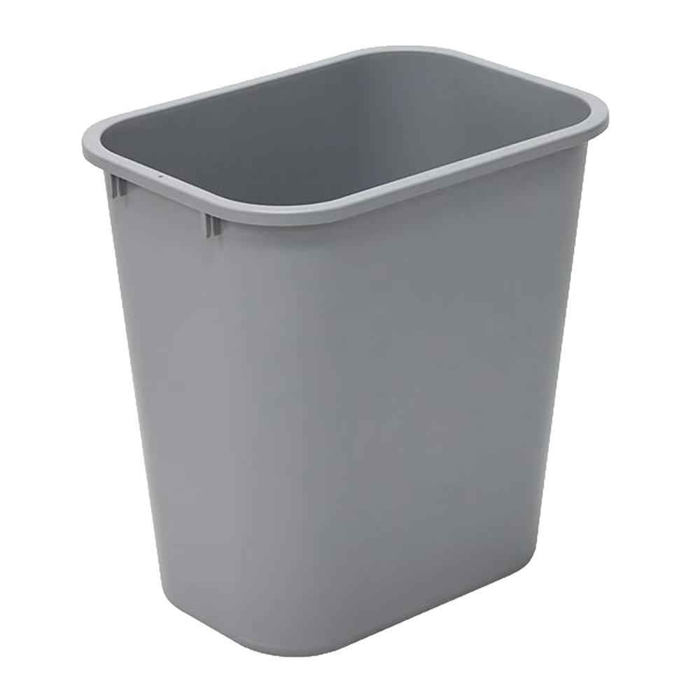 7 Gallon Gray Deskside Waste Basket
