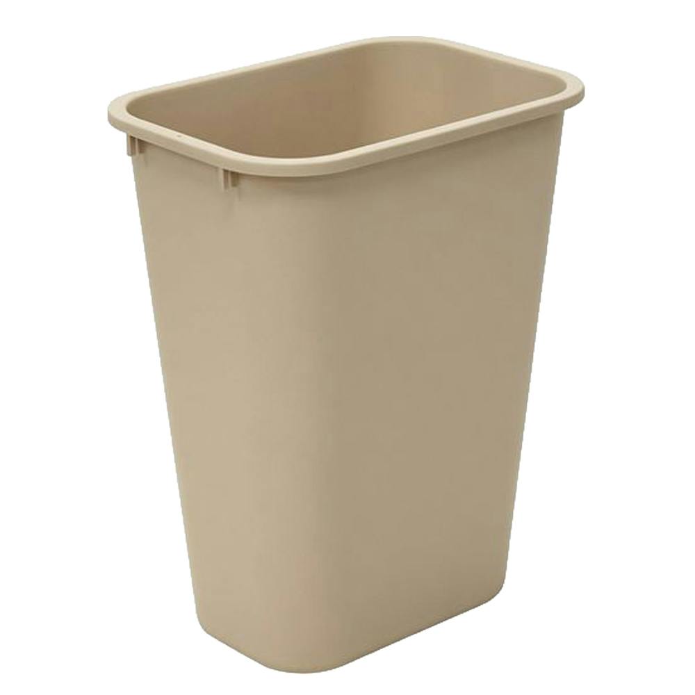 10 Gallon Beige Deskside Waste Basket