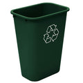 10 Gallon Green Deskside Recycling Bin