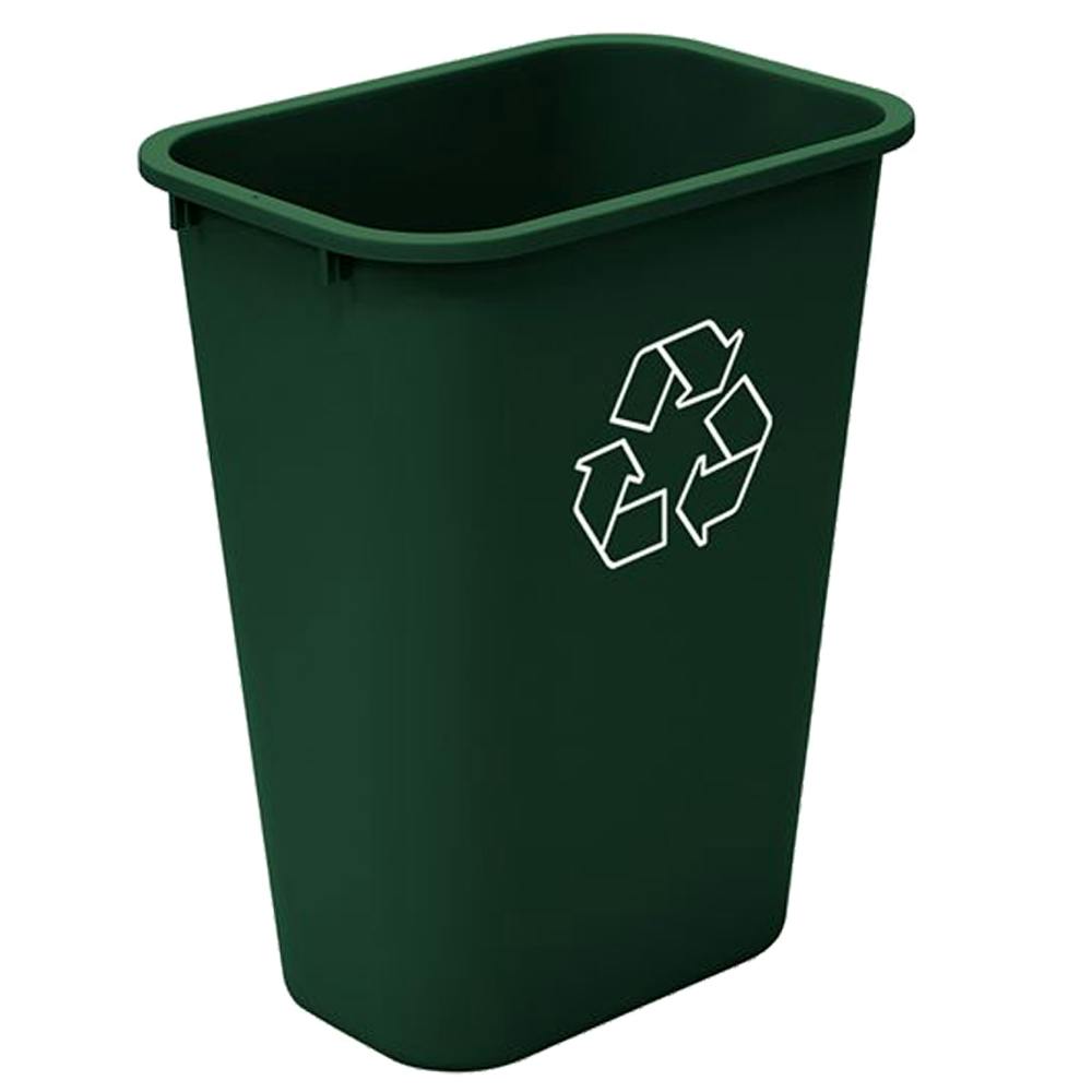 10 Gallon Green Deskside Recycling Bin