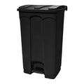 23 Gallon Black Step-On Trash Can with Foot Pedal & Lid