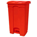 23 Gallon Red Step-On Trash Can with Foot Pedal & Lid
