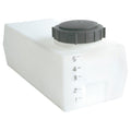 5 Gallon Natural Polyethylene Rectangular Flat Bottom Tank with 5" Lid & No Fitting - 22" L x 10" W x 8" Hgt.