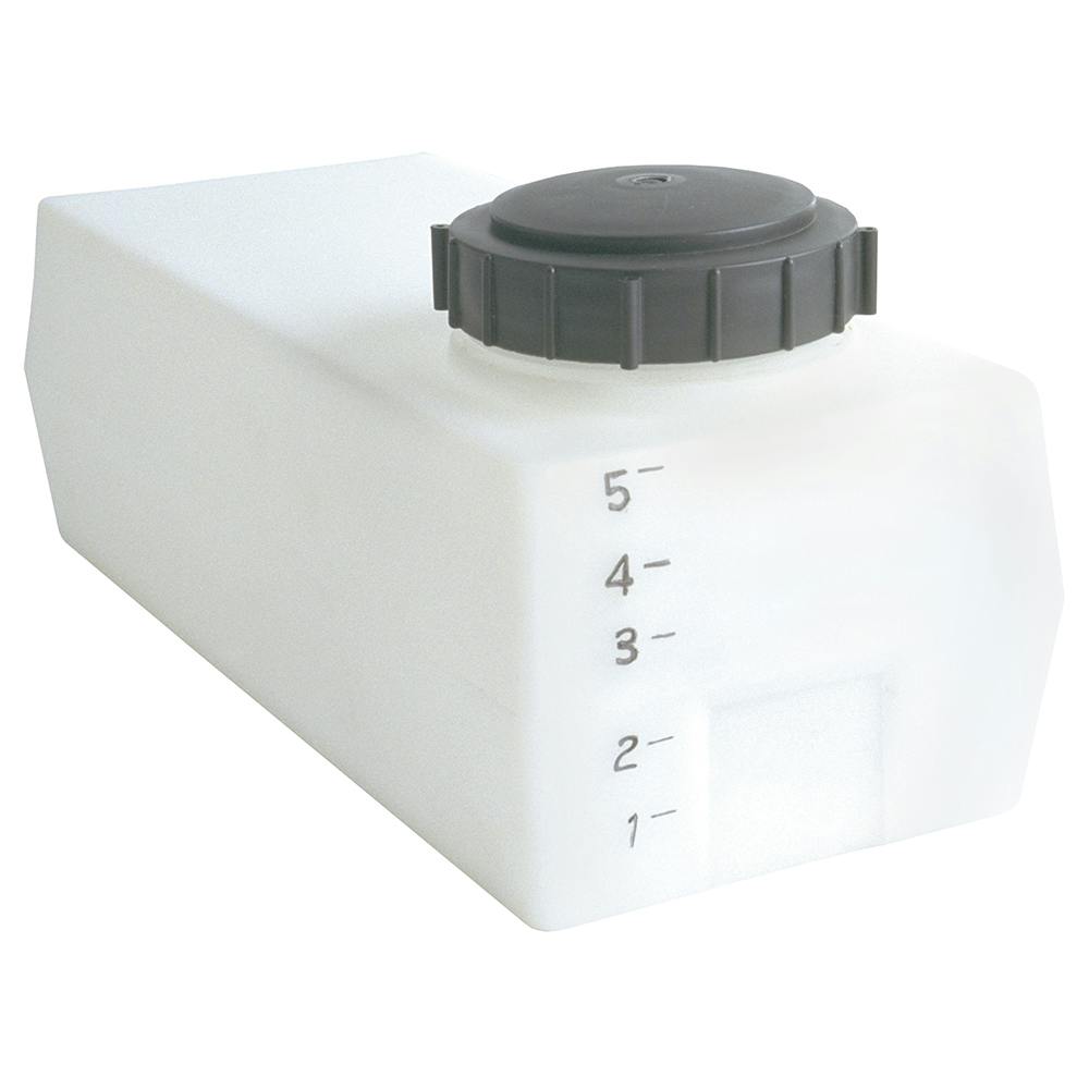 5 Gallon Natural Polyethylene Rectangular Flat Bottom Tank with 5" Lid & No Fitting - 22" L x 10" W x 8" Hgt.