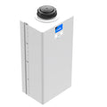 20 Gallon Natural Polyethylene Rectangular Flat Bottom Tank with 5" Lid & 1/2" Outlet - 15" L x 11" W x 31" Hgt.