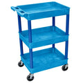 3-Shelf Blue Luxor Tub Cart (300 lbs. Capacity)