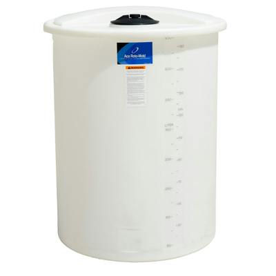 325 Gallon Natural Closed Top Vertical Batch Tank - 36" Dia. x 81" Hgt.