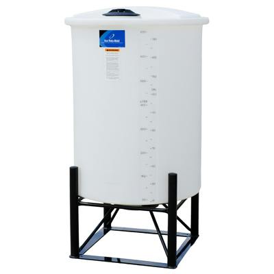145 Gallon Natural Closed Top 15° Cone Bottom Batch Tank - 36" Dia. x 43" Hgt.