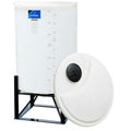 250 Gallon Natural Open-Top Cone Bottom Batch Tank with Bolt On Cover - 36" Dia. x 65" Hgt.