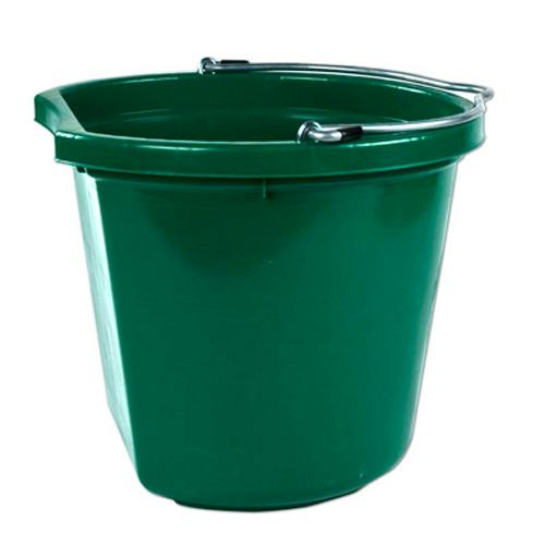14 Quart Green Flat Back Bucket