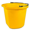 20 Quart Yellow Flat Back Bucket