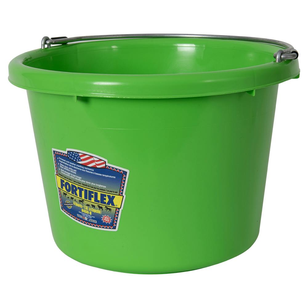 8 Quart Mango Green Molded Rubber-Polyethylene Pail