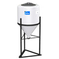 10 Gallon (Full Drain) Inductor Cone Bottom Tank with 8" Lid & 1-1/2" FPT Boss Fitting - 15" Dia. x 25" Hgt.