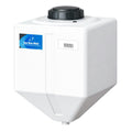15 Gallon Natural LLDPE Square Rinse Tank with 5" Lid & 1-1/4" Spinweld Fitting - 16" L x 16" W x 23" Hgt.