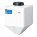 15 Gallon Natural LLDPE Square Rinse Tank with 8" Lid & 1-1/4" Spinweld Fitting - 16" L x 16" W x 22" Hgt.