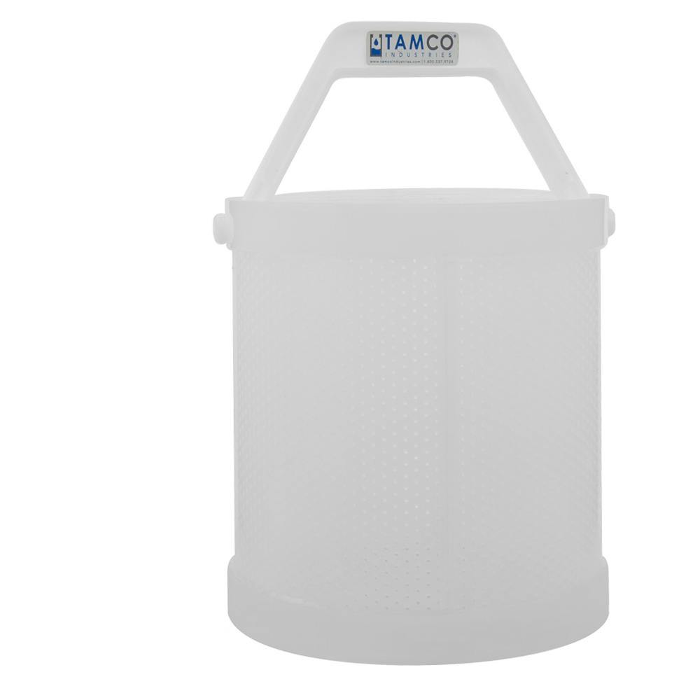 12" Dia. x 12" Hgt. Tamco® Round Polypropylene Dipping Basket with 1/8" Perforation