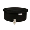 6 Gallon Black Polyethylene Shallow Tamco® Tank with Cover & Spigot - 7" High