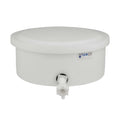 6 Gallon Natural Polyethylene Shallow Tamco® Tank with Cover & Spigot - 7" High