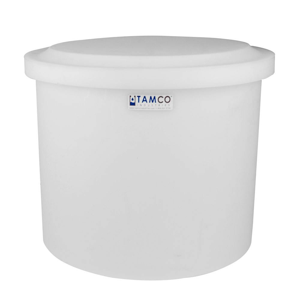10-12 Gallon Natural Polyethylene Shallow Tamco® Tank with Cover - 14" High