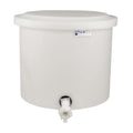 10-12 Gallon Natural Polyethylene Shallow Tamco® Tank with Cover & Spigot - 14" High