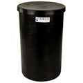 5 Gallon Black Tamco® Plating Tank with Cover - 10" Dia. x 16" High
