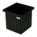 6 Gallon Black LLDPE Rectangular Tamco® Heavy-Duty Tank with Internal Flange - 12" L x 12" W x 12" Hgt. (Cover Sold Separately)