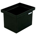 6 Gallon Black LLDPE Rectangular Tamco® Heavy-Duty Tank with Internal Flange - 14" L x 10" W x 10" Hgt. (Cover Sold Separately)