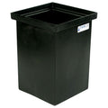 10 Gallon Black LLDPE Rectangular Tamco® Heavy-Duty Tank with Internal Flange - 12" L x 12" W x 18" Hgt. (Cover Sold Separately)