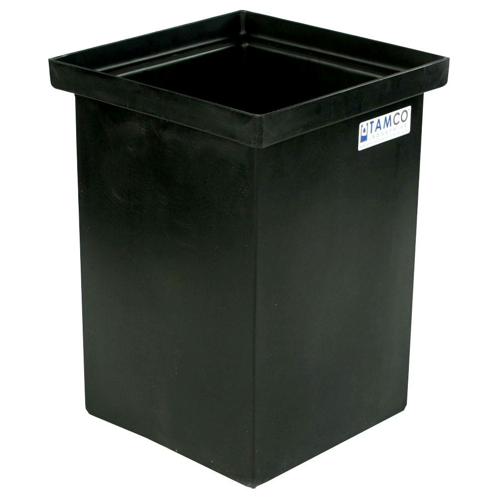 10 Gallon Black LLDPE Rectangular Tamco® Heavy-Duty Tank with Internal Flange - 12" L x 12" W x 18" Hgt. (Cover Sold Separately)