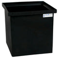 26 Gallon Black LLDPE Rectangular Tamco® Heavy-Duty Tank with Internal Flange - 18" L x 18" W x 18" Hgt. (Cover Sold Separately)