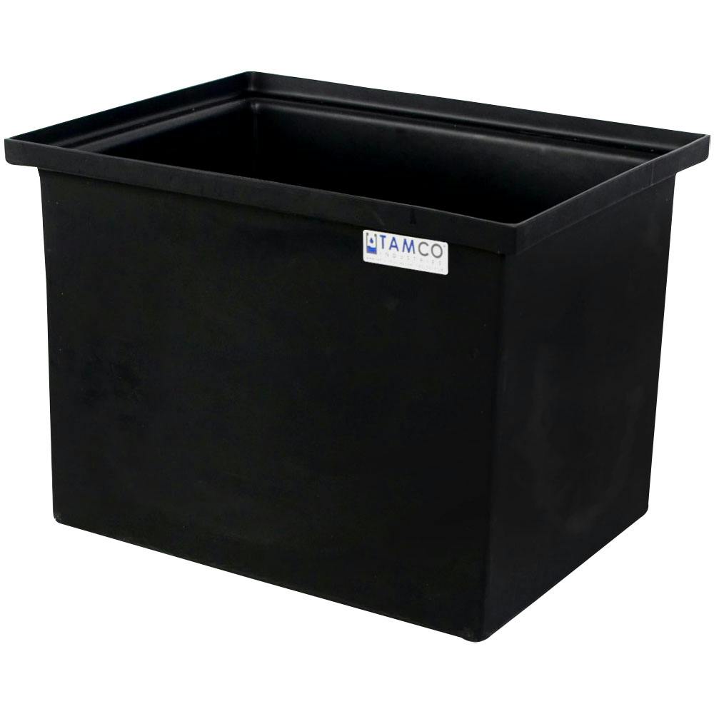 30 Gallon Black LLDPE Rectangular Tamco® Heavy-Duty Tank with Internal Flange - 24" L x 18" W x 18" Hgt. (Cover Sold Separately)