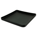 18-1/2" L x 18-1/2" W x 1-1/2" Hgt. Black Tamco® Curved Corner Tray