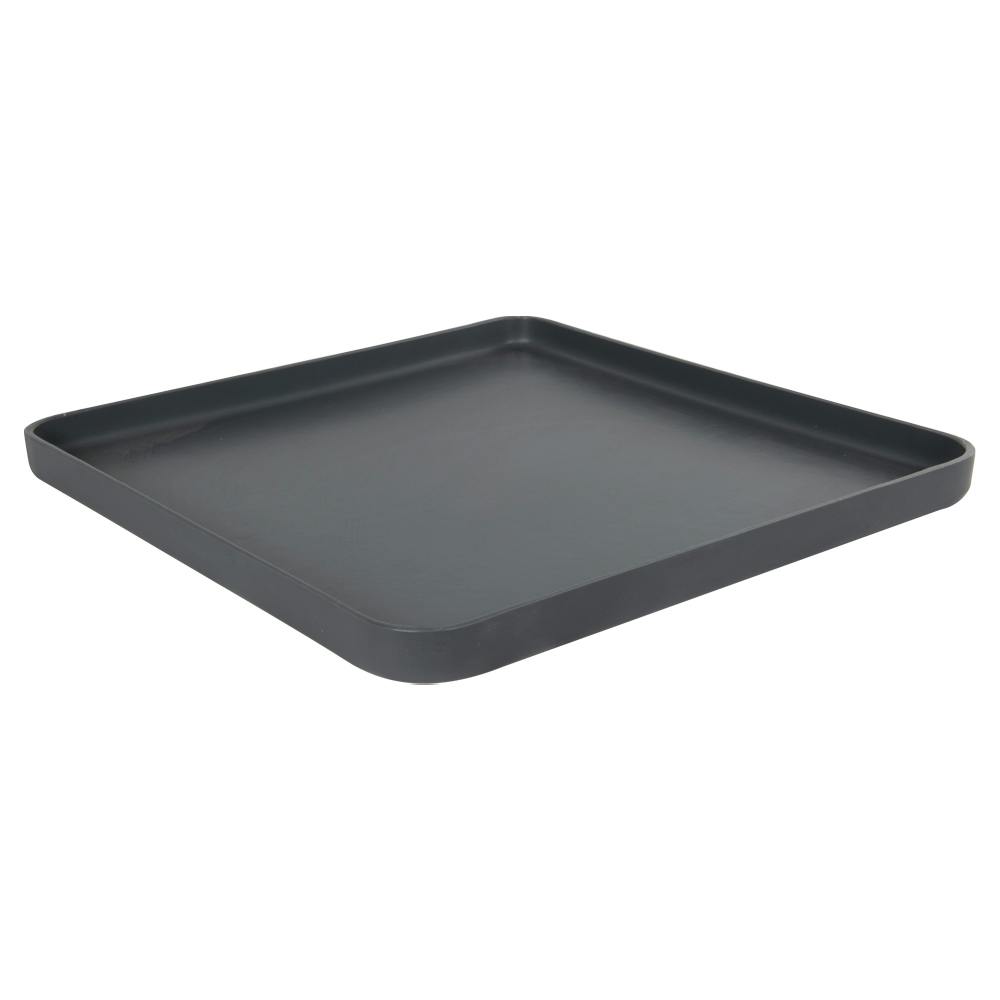 18-1/2" L x 18-1/2" W x 1-1/2" Hgt. Slate Gray Tamco® Curved Corner Tray