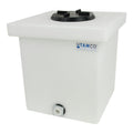 6 Gallon Natural Polyethylene Tamco® Tank with 5" Lid & 3/4" FNPT Polypropylene Bulkhead - 12" L x 12" W x 12" Hgt.