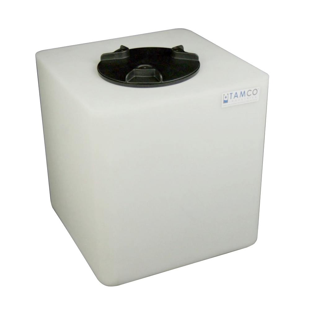 25 Gallon Natural LLDPE Square Utility Tamco® Tank with 8" Lid - 18" L x 18" W x 19" Hgt.