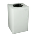 35 Gallon Natural LLDPE Square Utility Tamco® Tank with 12" Gasketed Lid - 18" L x 18" W x 28" Hgt.