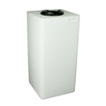 50 Gallon Natural LLDPE Square Utility Tamco® Tank with 12" Gasketed Lid - 18" L x 18" W x 37" Hgt.