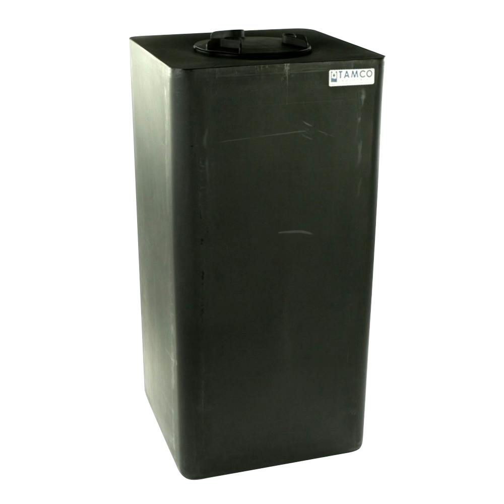 50 Gallon Black LLDPE Square Utility Tamco® Tank with 8" Lid - 18" L x 18" W x 37" Hgt.
