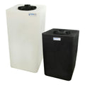 50 Gallon Natural LLDPE Square Utility Tamco® Tank with 8" Threaded Lid, 3/4" FNPT Fitting & 1/2" Valve - 18" L x 18" W x 36" Hgt.