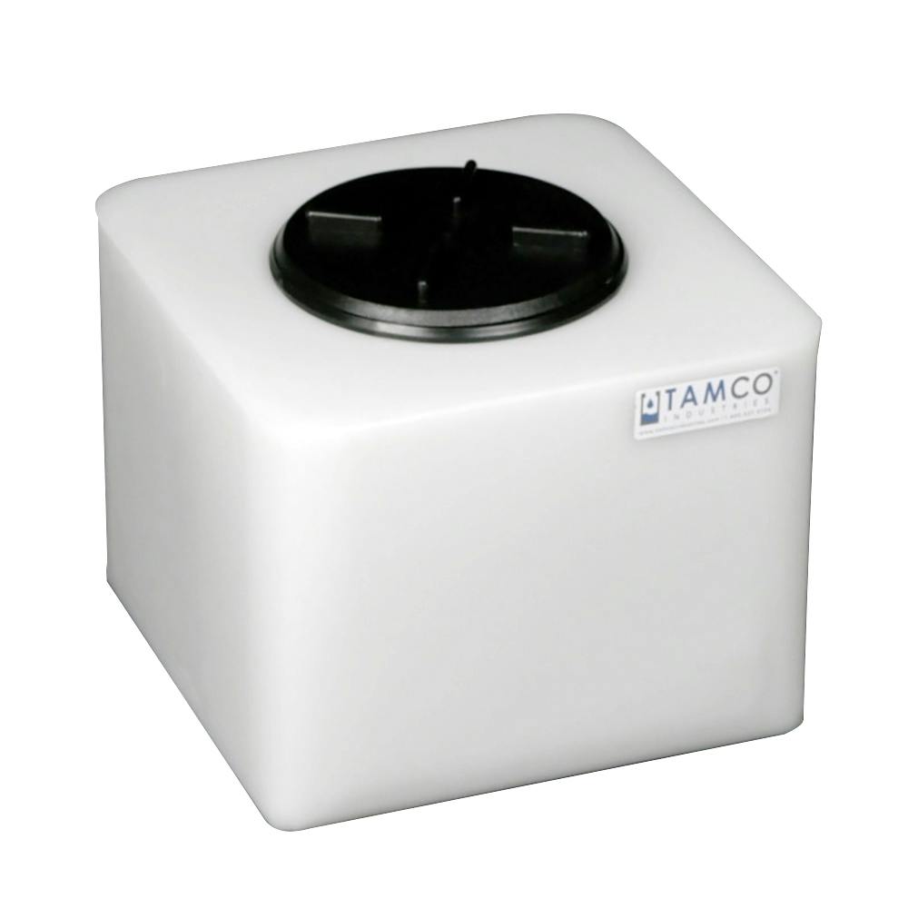 4 Gallon Natural LLDPE Square Utility Tamco® Tank with 5-1/2" Lid - 11-1/2" L x 11-1/2" W x 10" Hgt.