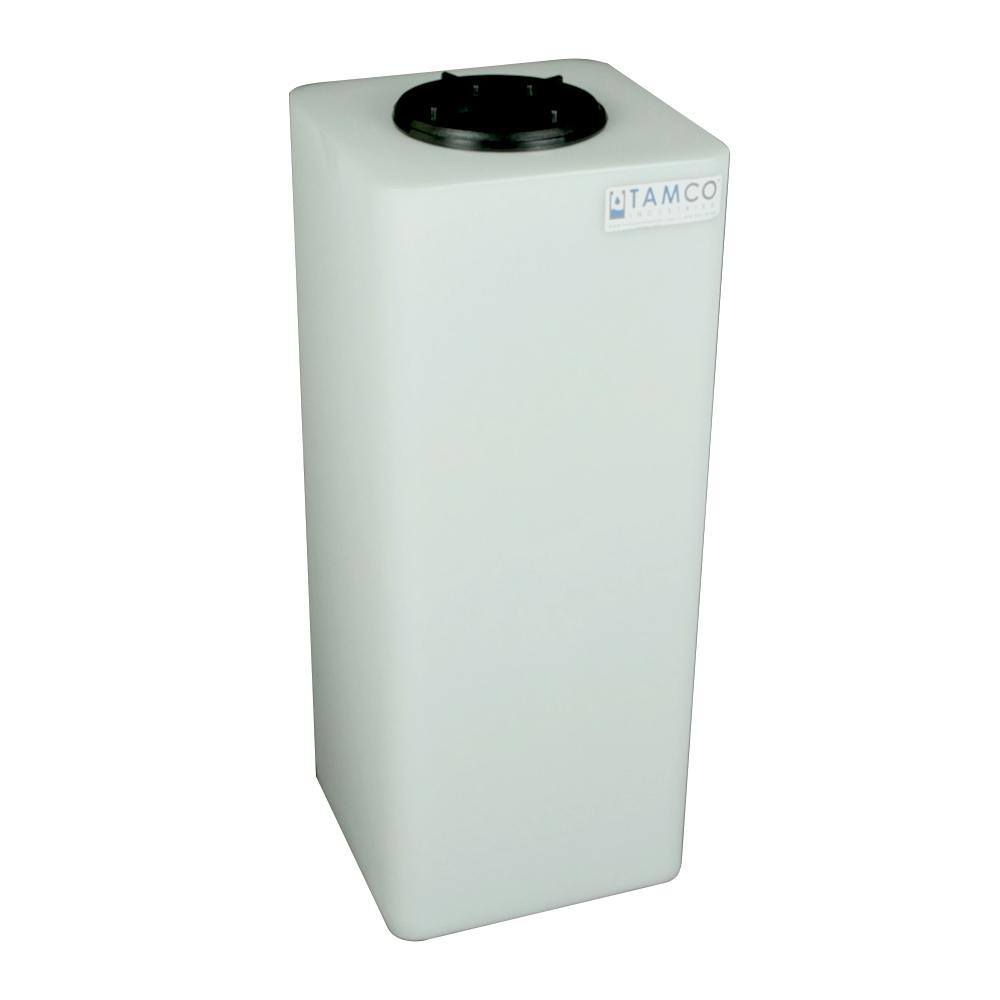 15 Gallon Natural LLDPE Square Utility Tamco® Tank with 5-1/2" Lid - 11-1/2" L x 11-1/2" W x 29" Hgt.